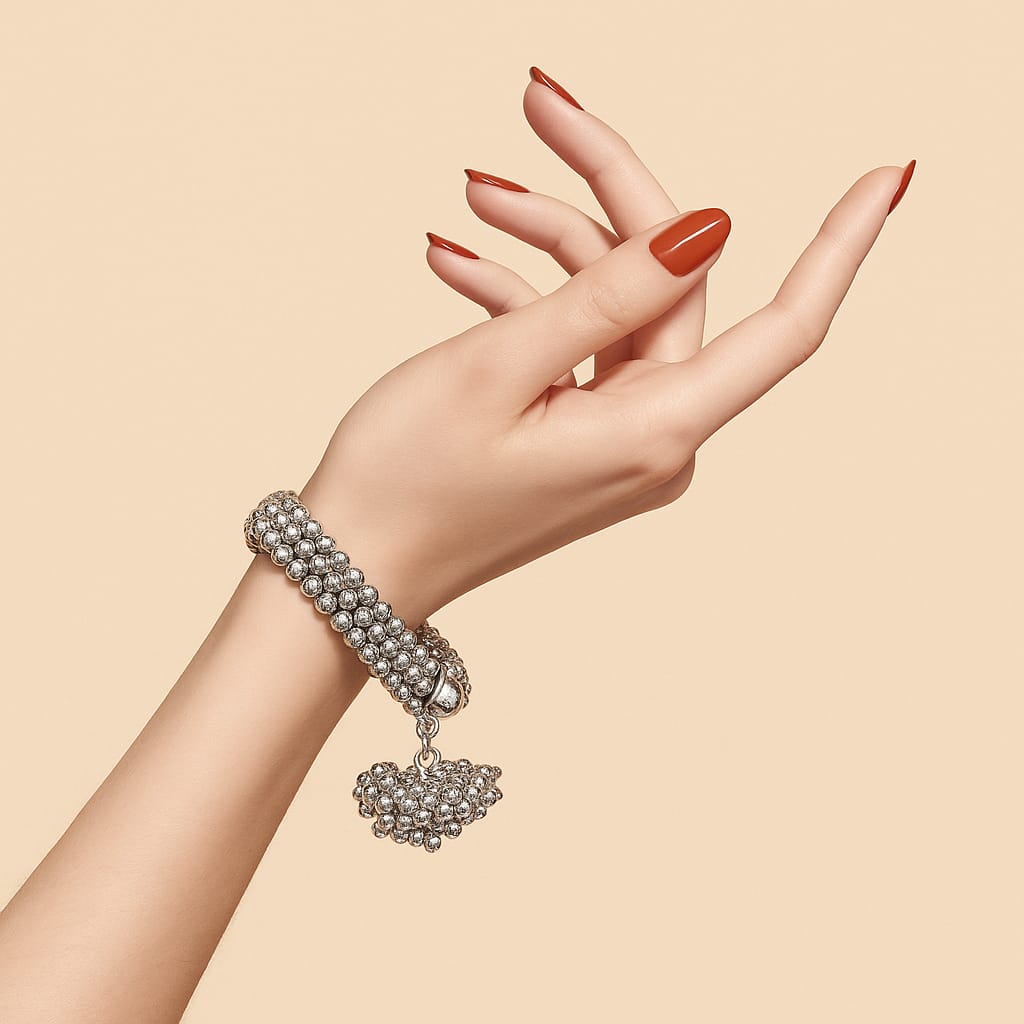 Silver Sterling Silver Kada  (Pack of 2)